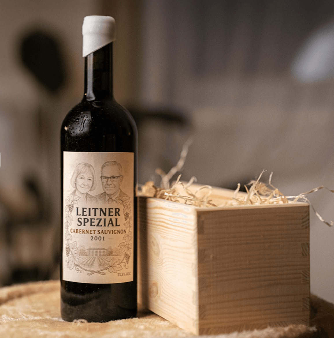 Verschenkter personalisierter Wein