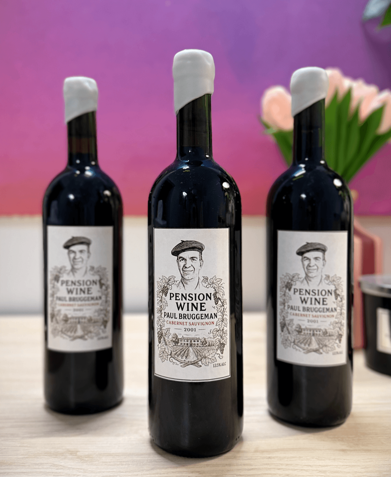 Verschenkter personalisierter Wein